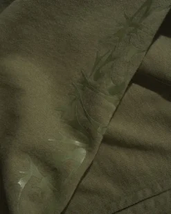 Scrawling Zip-Thru Hood, Washed Dull Army