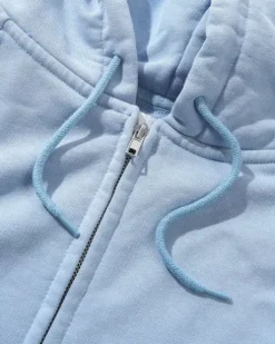 Scrawling Zip-Thru Hood, Washed Ocean