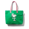 Shopper Tote, Green / Light Pink