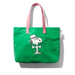 Shopper Tote, Green / Light Pink