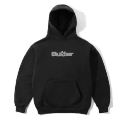 Smashed Logo Pullover Hood, Black