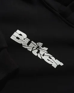 Smashed Logo Pullover Hood, Black