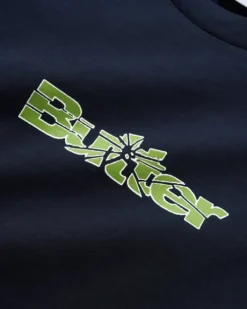 Smashed Logo Tee, Navy