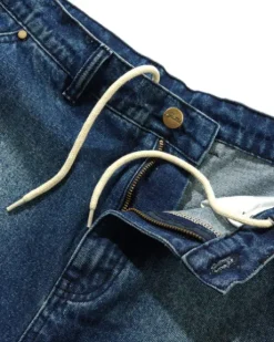 Spike Denim Jeans, Distressed Indigo