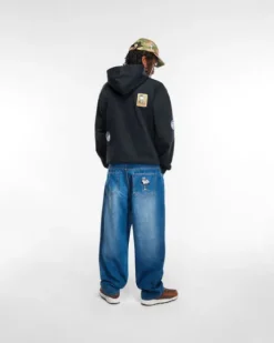 Spike Denim Jeans, Distressed Indigo