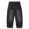 Spike Denim Jeans, Faded Black