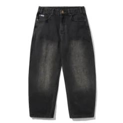 Spike Denim Jeans, Faded Black
