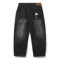Spike Denim Jeans, Faded Black