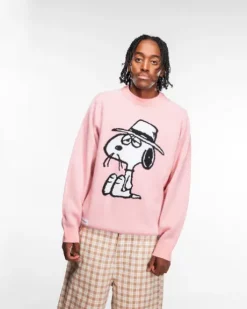 Spike Knit Sweater, Light Pink