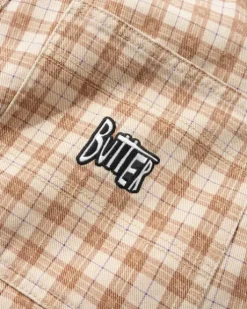 Spike Work Shorts, Sandstone Plaid