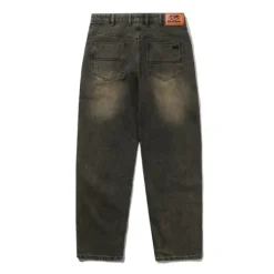 Straight Leg Denim Jeans, Brown Tint