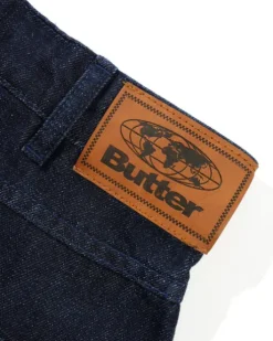 Straight Leg Denim Jeans, Dark Indigo