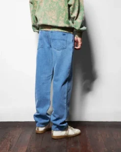 Straight Leg Denim Jeans, Dark Indigo