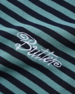 Stripe Polo Shirt, Navy / Marine