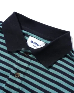 Stripe Polo Shirt, Navy / Marine