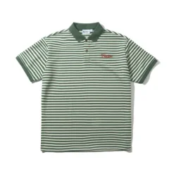 Stripe Polo Shirt, Sage / Natural