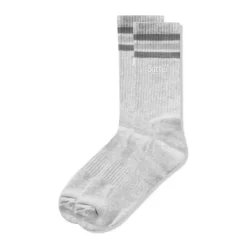 Stripe Socks, Ash Grey
