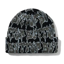 Throw Beanie, Black / Grey