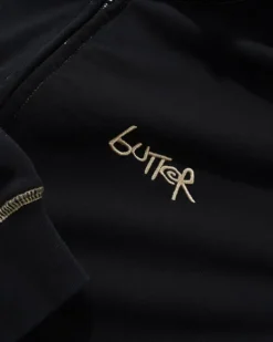 Trail Stitch Zip-Thru Hood, Washed Black