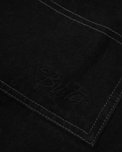 Trim Denim Shorts, Rinsed Black