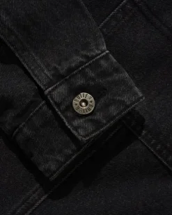 Trucker Denim Jacket, Washed Black