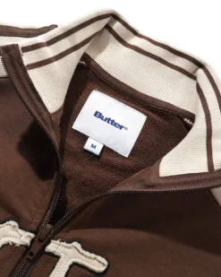 Tunnel Fleece Track Jacket, Chocolate / Beige