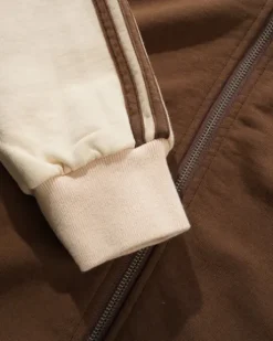 Tunnel Fleece Track Jacket, Chocolate / Beige