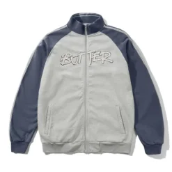 Tunnel Fleece Track Jacket, Ash / Navy