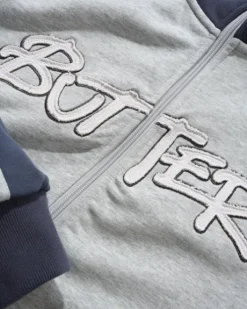 Tunnel Fleece Track Jacket, Ash / Navy