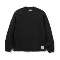 Waffle L/S Top, Black