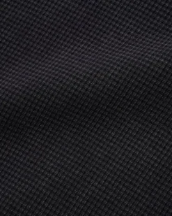 Waffle Zip-Thru Hood, Black Overdye