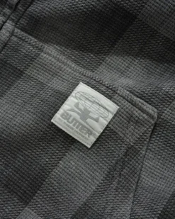 Waffle Zip-Thru Hood, Grey Plaid