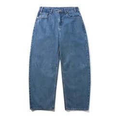 Wide Cut Denim Jeans, Mid Blue
