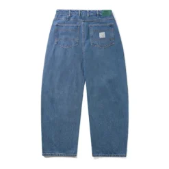 Wide Cut Denim Jeans, Mid Blue