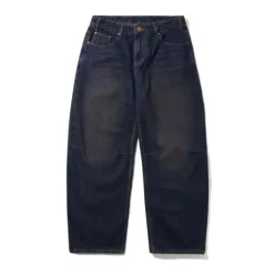Wide Cut Denim Jeans, Tinted Dark Indigo
