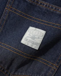 Wide Cut Denim Jeans, Tinted Dark Indigo