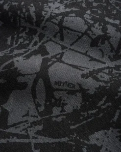 Woods Camo Zip-Thru Hood, Washed Black