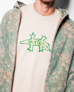 Woods Camo Zip-Thru Hood, Washed Black