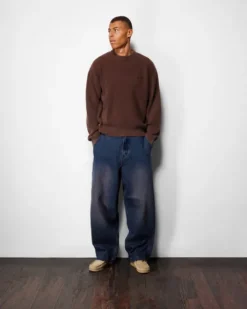 Work Pants, Distressed Tinted Indigo